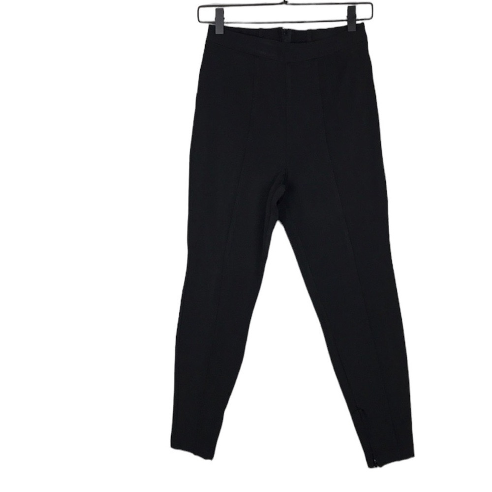 Vintage black zipper ankle high rise legging pant